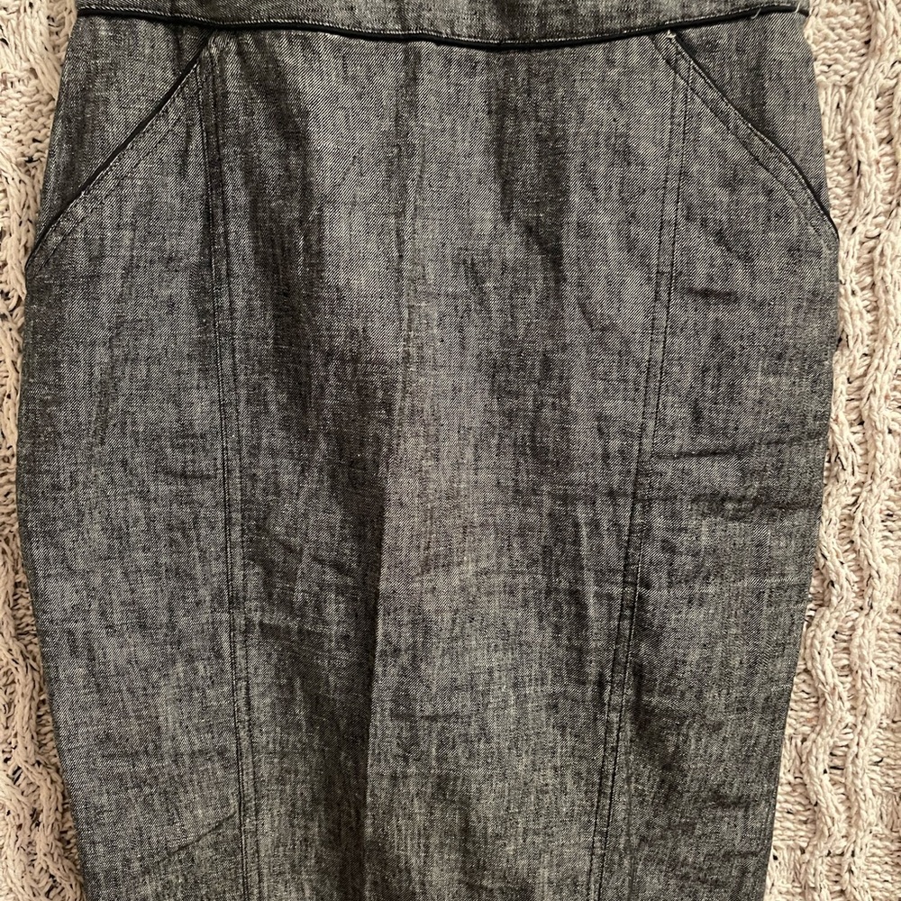 Iz Byer Charcoal Pencil Skirt